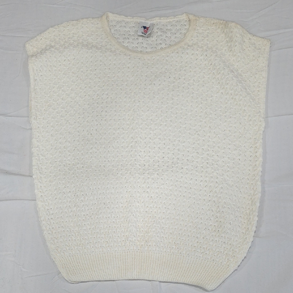 Men's Cream Knit Vest